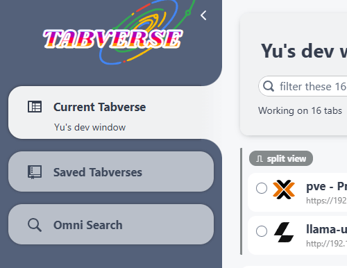 Group your tabs and manage them with Tabverse